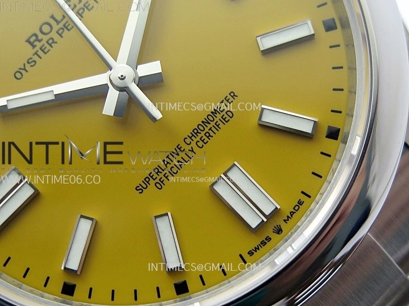 Oyster Perpetual 41mm 124300 904L VSF 1:1 Best Edition Yellow Dial on SS Bracelet VS3230
