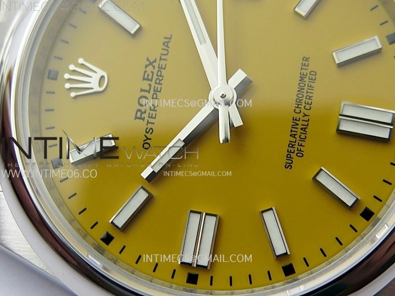 Oyster Perpetual 41mm 124300 904L VSF 1:1 Best Edition Yellow Dial on SS Bracelet VS3230