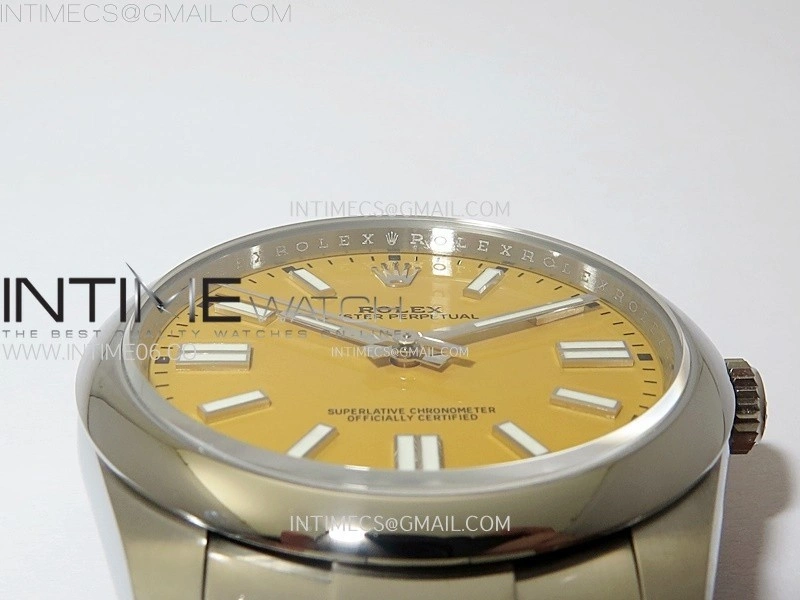 Oyster Perpetual 41mm 124300 904L VSF 1:1 Best Edition Yellow Dial on SS Bracelet VS3230