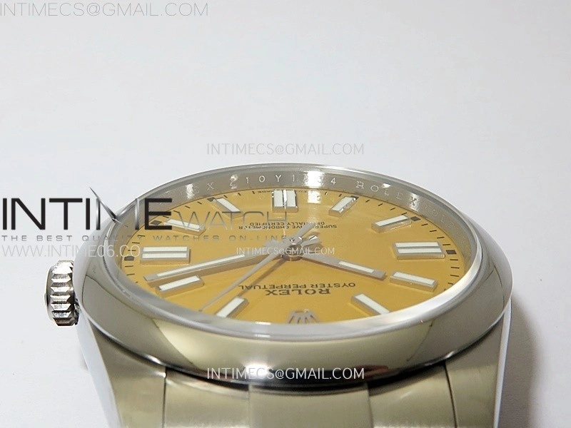 Oyster Perpetual 41mm 124300 904L VSF 1:1 Best Edition Yellow Dial on SS Bracelet VS3230