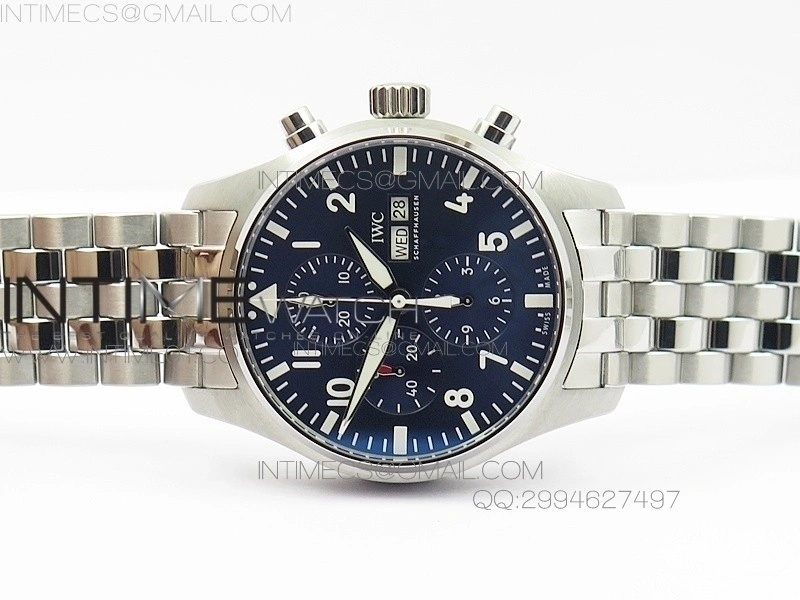Pilot Chrono 2016 IW377714 V2 ZF 1:1 Best Edition Blue Dial on SS Bracelet A7750