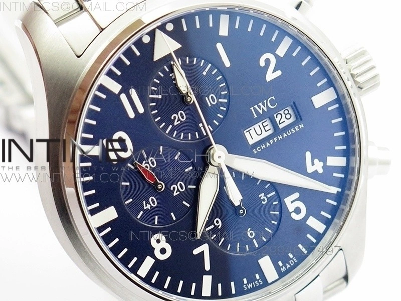 Pilot Chrono 2016 IW377714 V2 ZF 1:1 Best Edition Blue Dial on SS Bracelet A7750