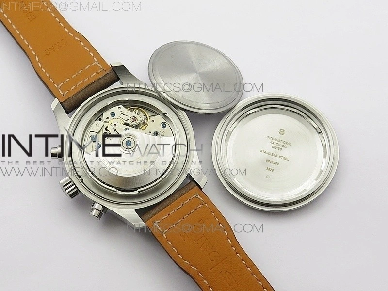 Pilot Chrono IW377713 ZF 1:1 Best Edition Brown Dial on Brown Leather Strap A7750