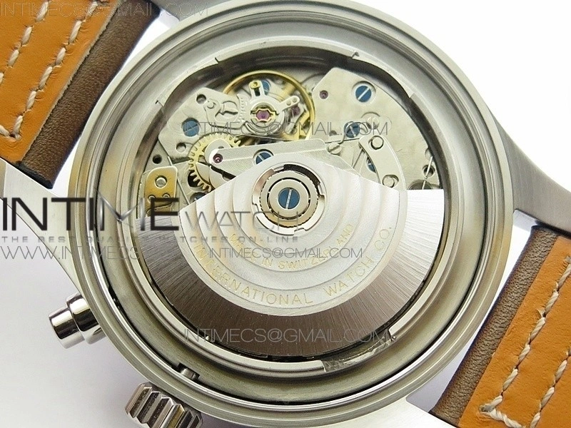 Pilot Chrono IW377713 ZF 1:1 Best Edition Brown Dial on Brown Leather Strap A7750