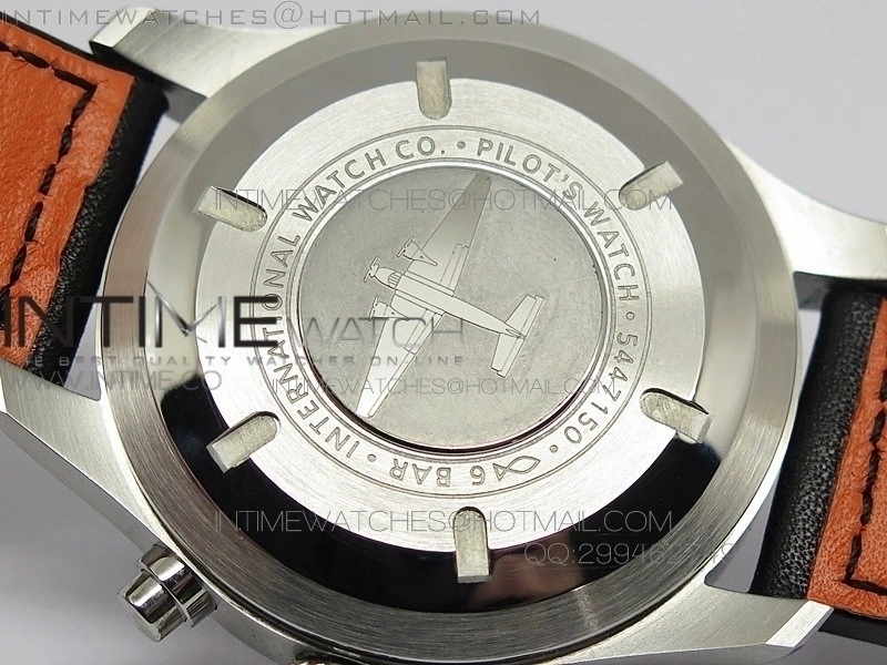 Pilot Chrono SS IW377709 ZF Best Edition Black Dial on Black Leather Strap A7750