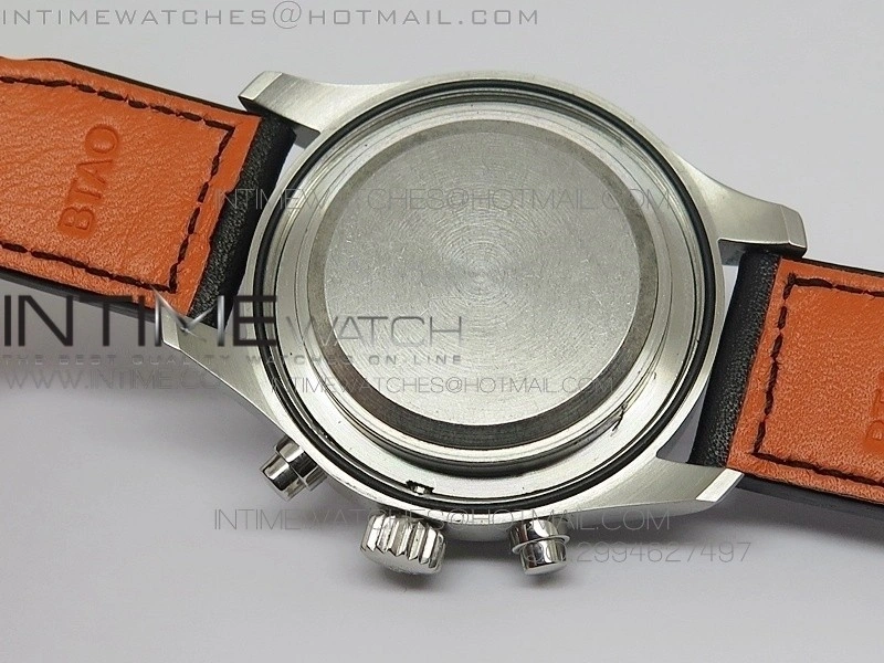 Pilot Chrono SS IW377709 ZF Best Edition Black Dial on Black Leather Strap A7750