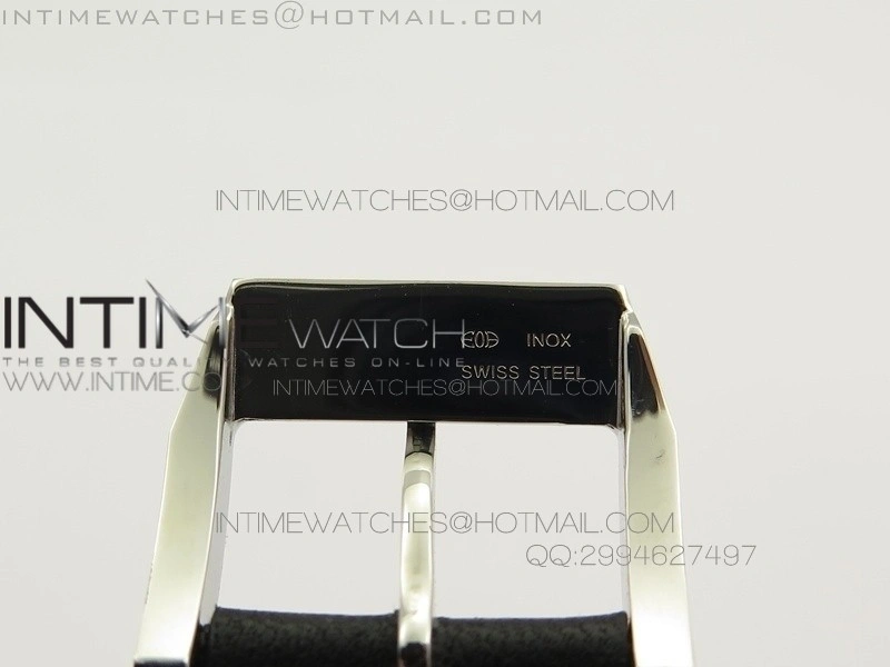 Pilot Chrono SS IW377709 ZF Best Edition Black Dial on Black Leather Strap A7750