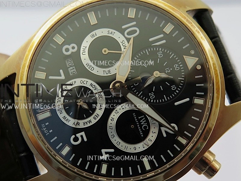 Pilot IW3922 RG V9F Best Edition Black Dial Black Leather Strap A89630