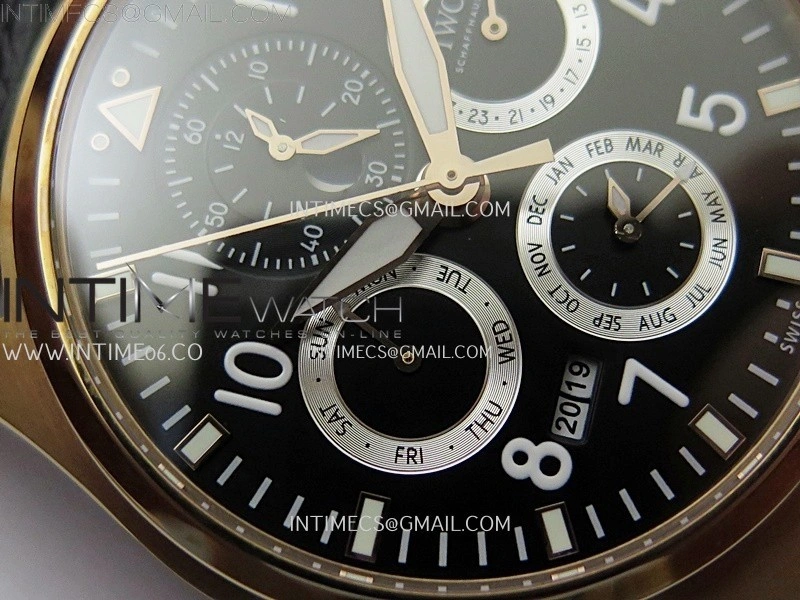Pilot IW3922 RG V9F Best Edition Black Dial Black Leather Strap A89630