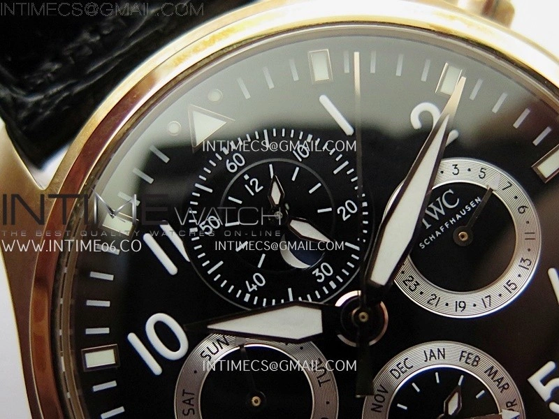 Pilot IW3922 RG V9F Best Edition Black Dial Black Leather Strap A89630