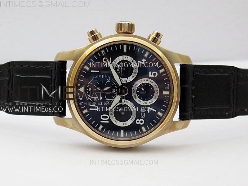 Pilot IW3922 RG V9F Best Edition Blue Dial Black Leather Strap A89630