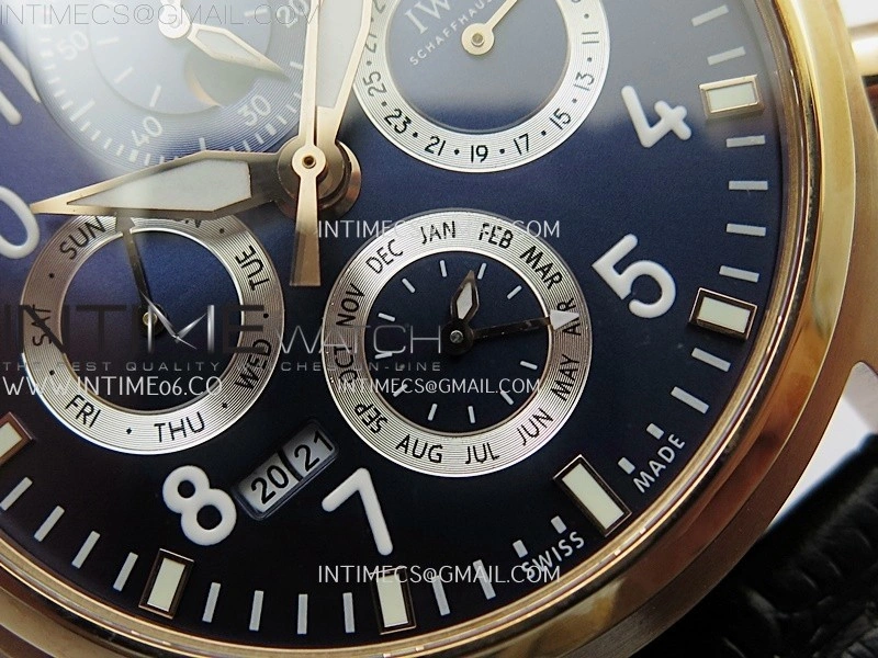 Pilot IW3922 RG V9F Best Edition Blue Dial Black Leather Strap A89630