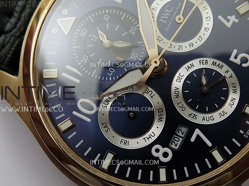 Pilot IW3922 RG V9F Best Edition Blue Dial Black Leather Strap A89630