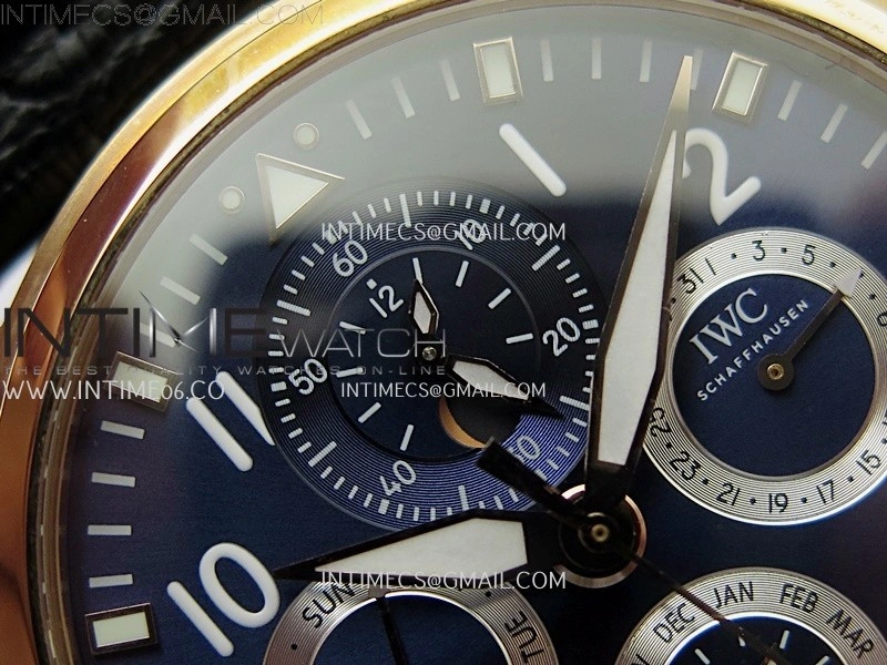 Pilot IW3922 RG V9F Best Edition Blue Dial Black Leather Strap A89630