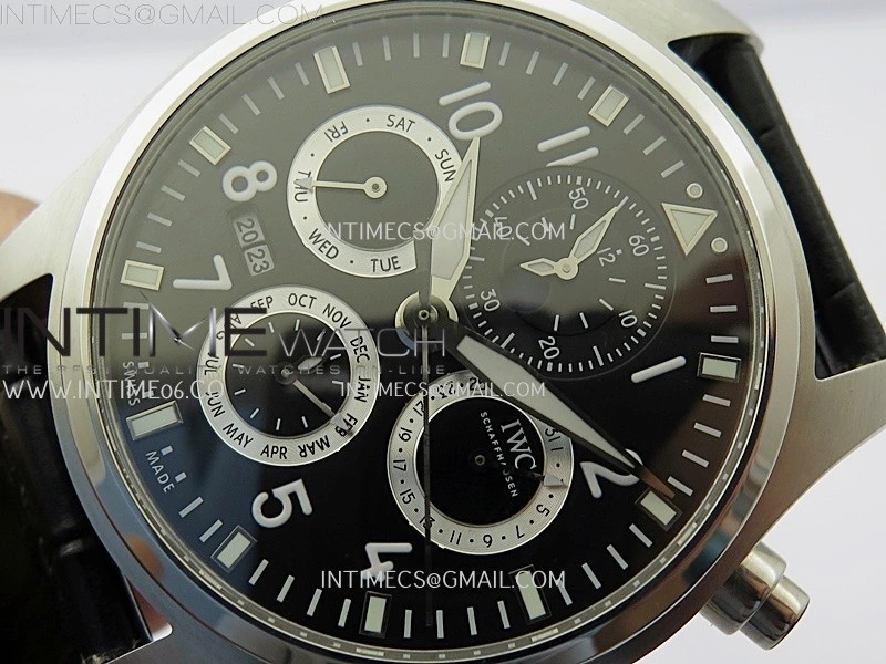 Pilot IW3922 SS V9F Best Edition Black Dial Black Leather Strap A89630