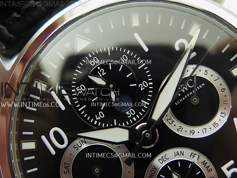 Pilot IW3922 SS V9F Best Edition Black Dial Black Leather Strap A89630