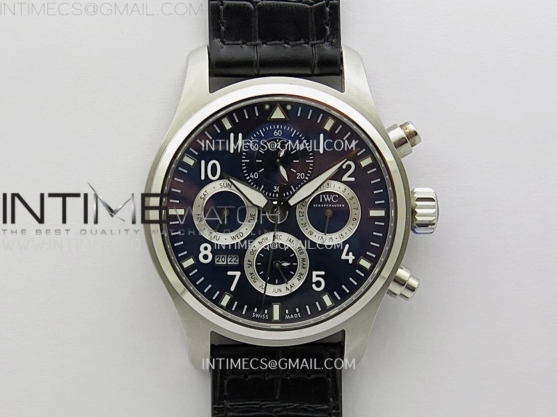Pilot IW3922 SS V9F Best Edition Blue Dial Black Leather Strap A89630