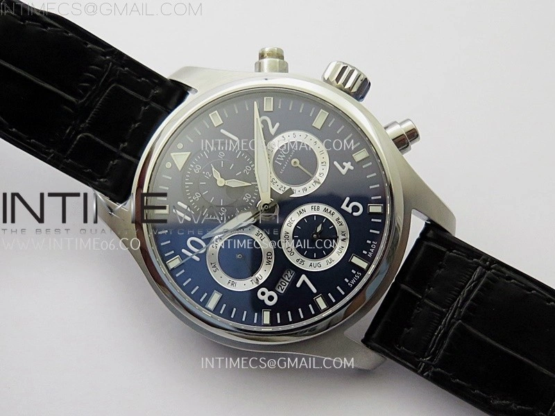 Pilot IW3922 SS V9F Best Edition Blue Dial Black Leather Strap A89630