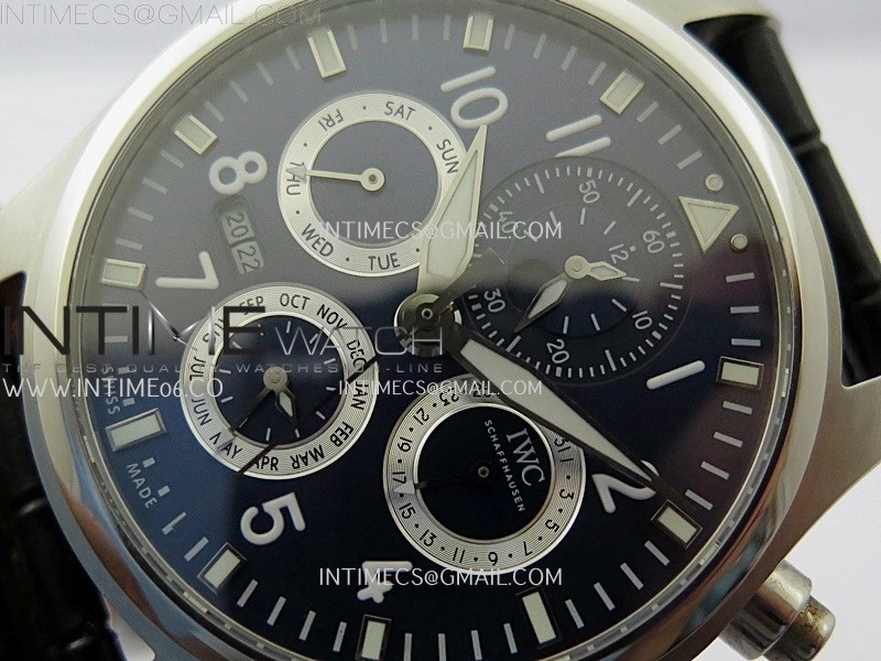 Pilot IW3922 SS V9F Best Edition Blue Dial Black Leather Strap A89630