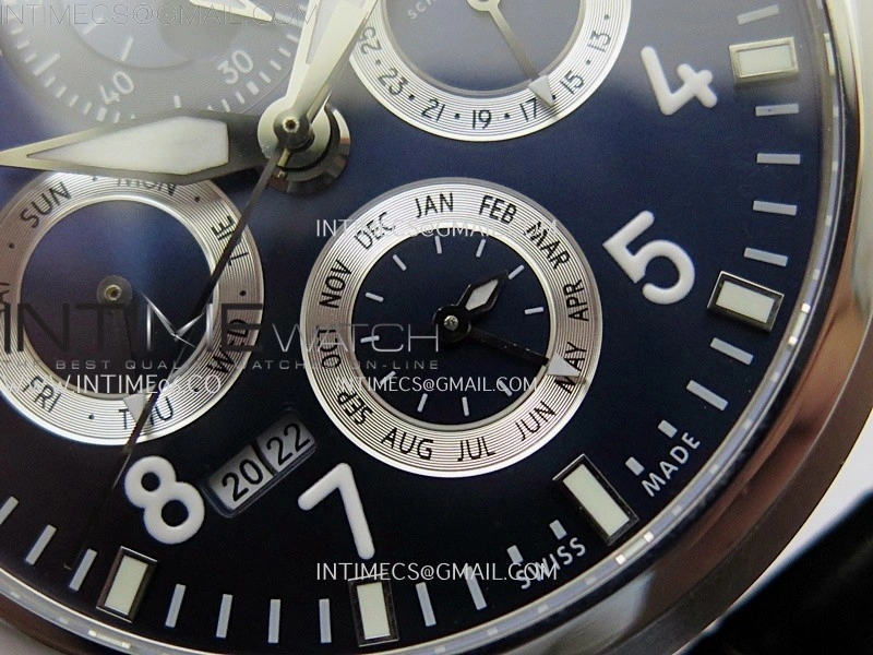 Pilot IW3922 SS V9F Best Edition Blue Dial Black Leather Strap A89630
