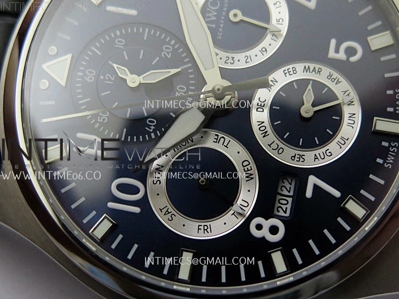 Pilot IW3922 SS V9F Best Edition Blue Dial Black Leather Strap A89630