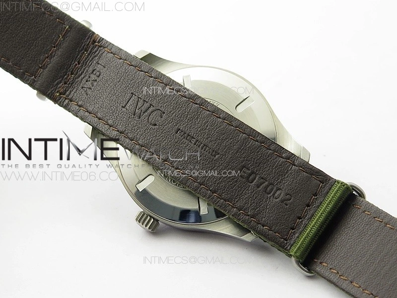 Pilot Mark SS M+ 1:1 Best Edition Black Dial on Green Nylon Strap A2892