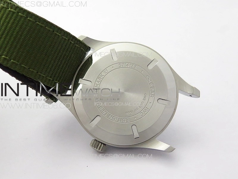 Pilot Mark SS M+ 1:1 Best Edition Black Dial on Green Nylon Strap A2892