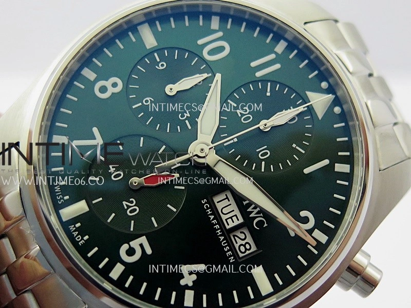 Pilot Watch IW388104 SS APSF 1:1 Best Edition Green Dial On SS Bracelet A69385
