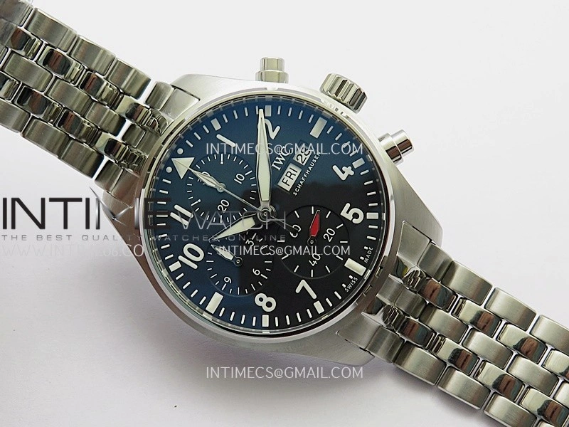 Pilot Watch IW388113 SS APSF 1:1 Best Edition Black Dial On SS Bracelet A69385