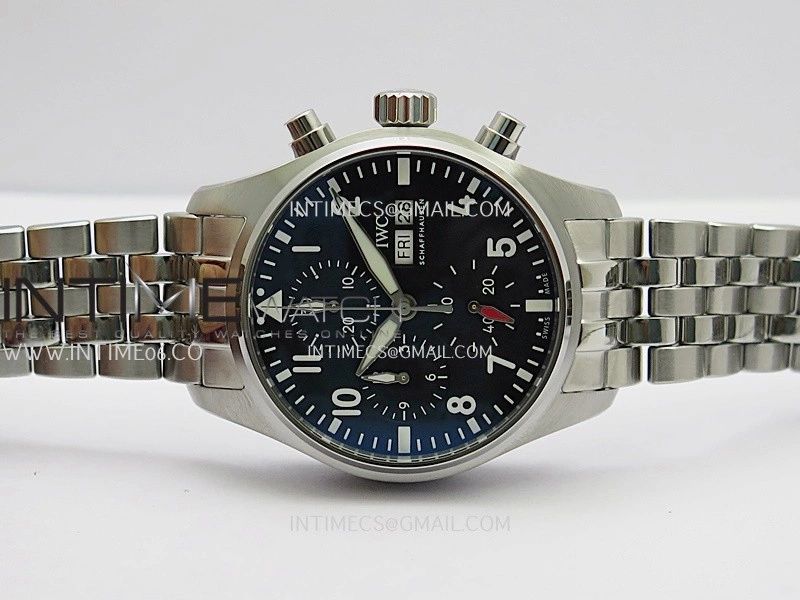 Pilot Watch IW388113 SS APSF 1:1 Best Edition Black Dial On SS Bracelet A69385