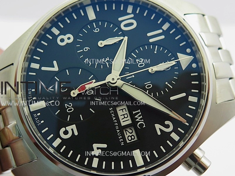 Pilot Watch IW388113 SS APSF 1:1 Best Edition Black Dial On SS Bracelet A69385