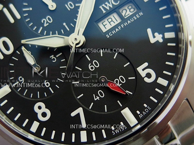 Pilot Watch IW388113 SS APSF 1:1 Best Edition Black Dial On SS Bracelet A69385