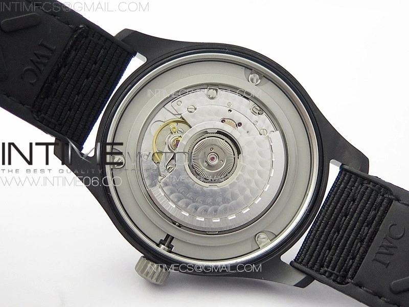 Pilot's Watch RAAF Black Ceramic M+F 1:1 Best Edition on Blue Nylon Strap A2892