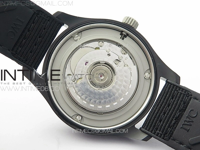 Pilot's Watch RAAF Black Ceramic M+F 1:1 Best Edition on Blue Nylon Strap A2892