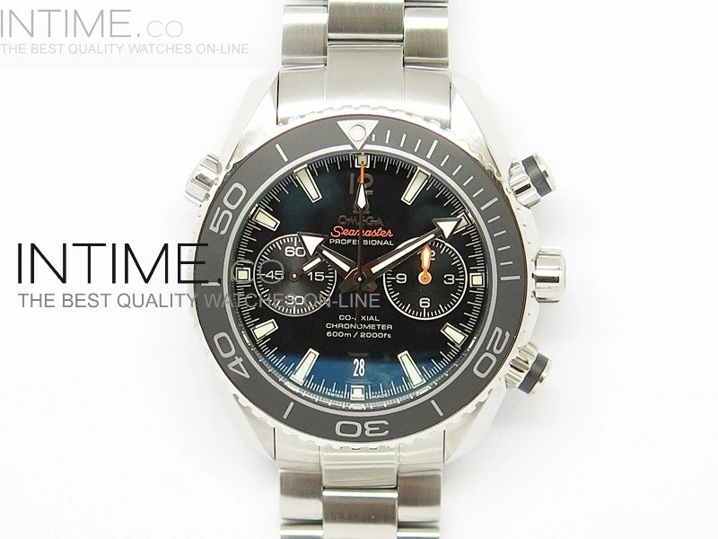 Planet Ocean 45mm Black Ceramic Bezel SS BP 1:1 Best Edition on SS A7750