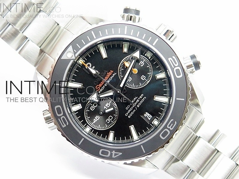 Planet Ocean 45mm Black Ceramic Bezel SS BP 1:1 Best Edition on SS A7750