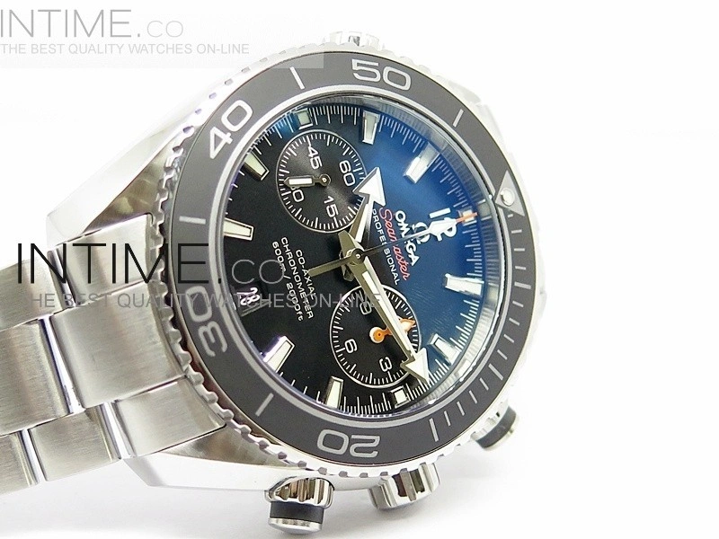 Planet Ocean 45mm Black Ceramic Bezel SS BP 1:1 Best Edition on SS A7750