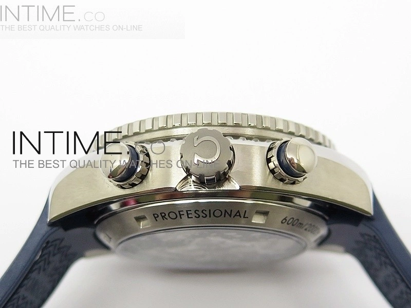 Planet Ocean 45mm Blue Ceramic Bezel Ti BP 1:1 Best Edition on Rubber A7750