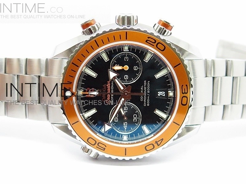 Planet Ocean 45mm Orange Bezel SS BP 1:1 Best Edition on SS A7750