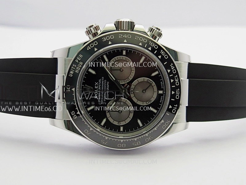 Daytona 126509 Gain Weight V3 Clean Plus 1:1 Best Edition Black Dial Silver Subdial On Oysterflex Rubber Strap DD4131