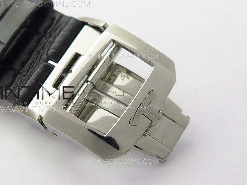 Polaris Chrono SS HKF Best Edition Black Dial on Black Leather Strap A752A