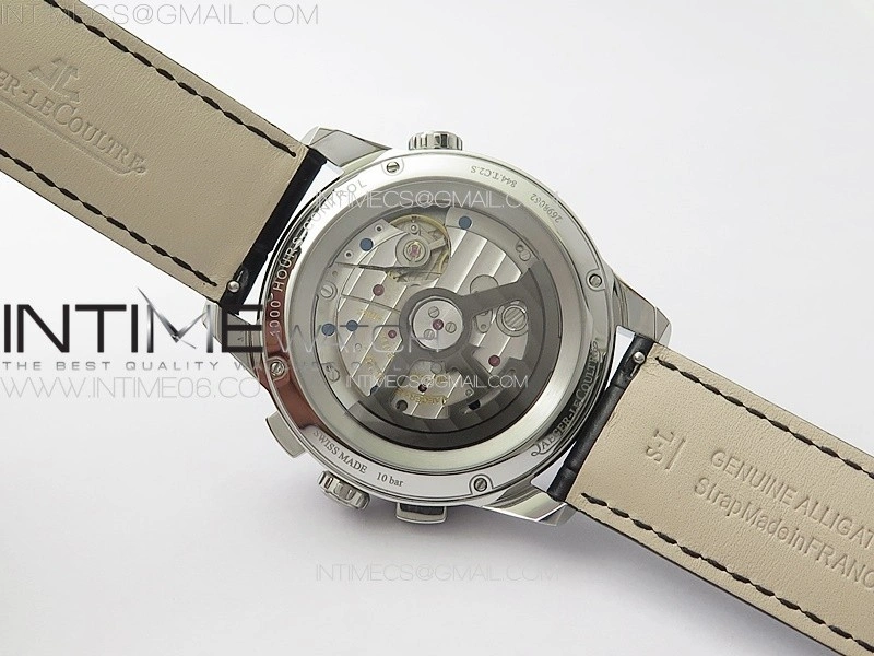 Polaris Chrono SS HKF Best Edition Black Dial on Black Leather Strap A752A