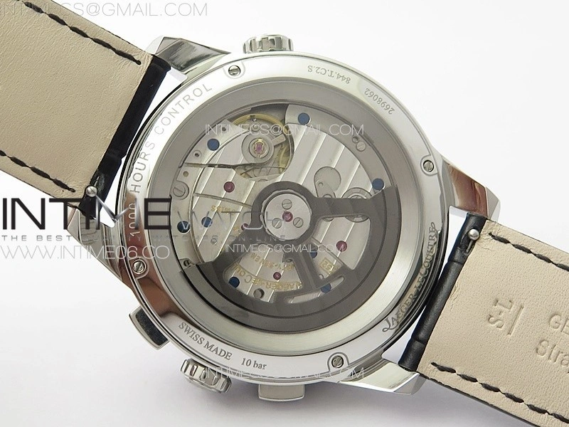 Polaris Chrono SS HKF Best Edition Black Dial on Black Leather Strap A752A