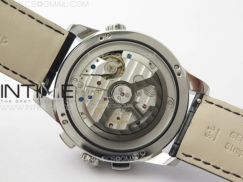 Polaris Chrono SS HKF Best Edition Black Dial on Black Leather Strap A752A
