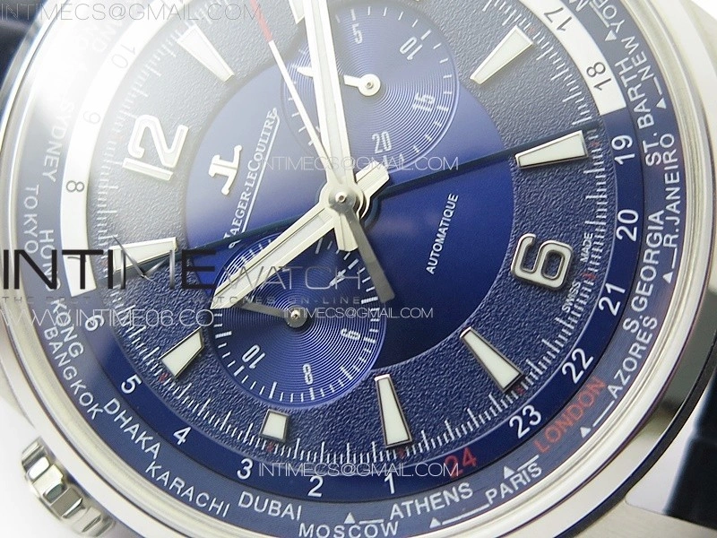 Polaris Chrono SS HKF Best Edition Blue Dial on Blue Leather Strap A752A