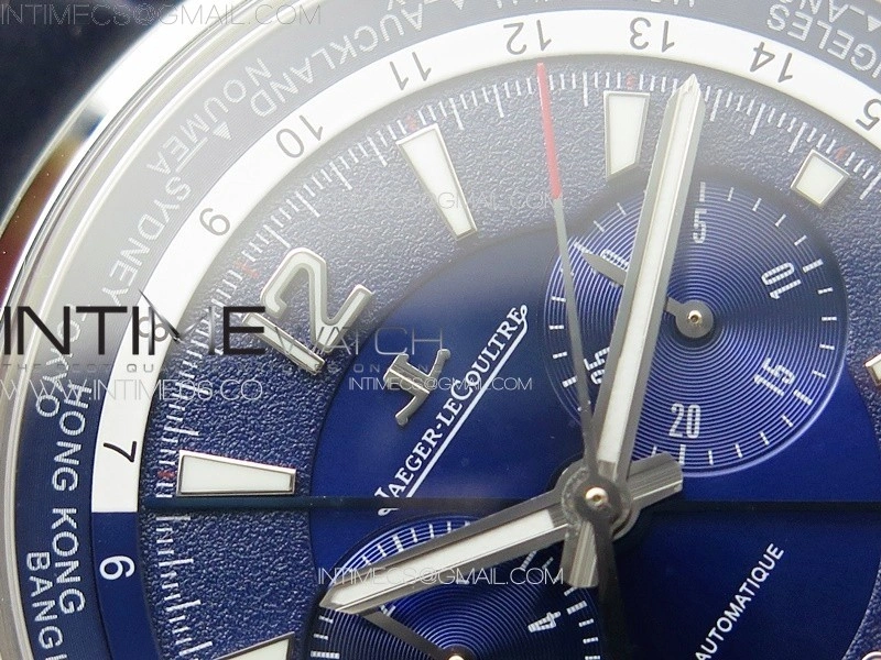 Polaris Chrono SS HKF Best Edition Blue Dial on Blue Leather Strap A752A