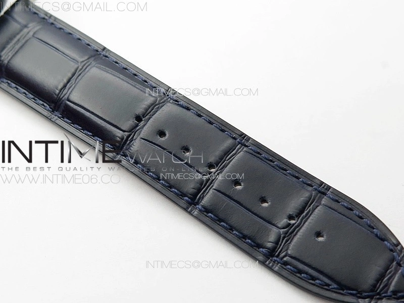 Polaris Chrono SS HKF Best Edition Blue Dial on Blue Leather Strap A752A