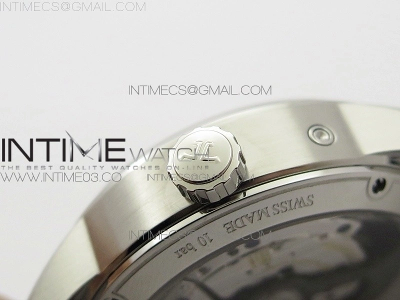 Polaris Geographic TWA SS Black Textured Dial on Black Leather Strap A936