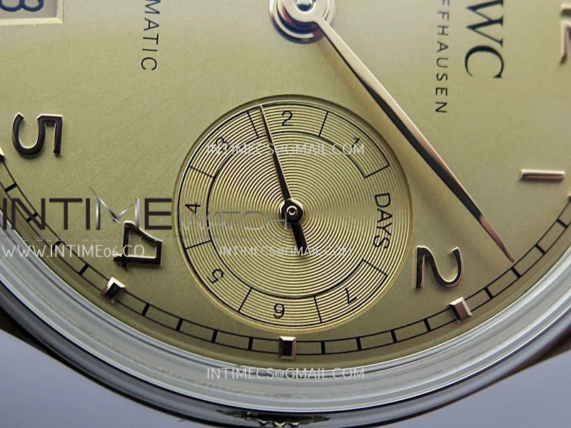 Portugieser IW501705 42mm SS APSF 1:1 Best Edition YG Dial On SS Bracelet A52010