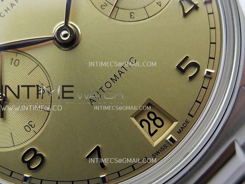 Portugieser IW501705 42mm SS APSF 1:1 Best Edition YG Dial On SS Bracelet A52010